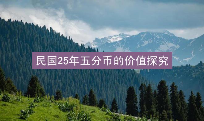 民国25年五分币的价值探究