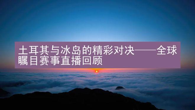 土耳其与冰岛的精彩对决——全球瞩目赛事直播回顾