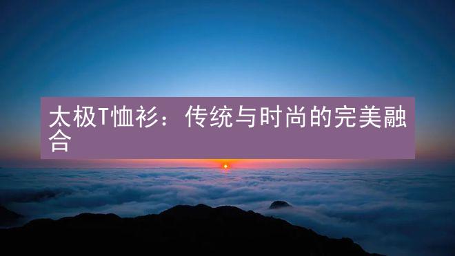 太极T恤衫：传统与时尚的完美融合