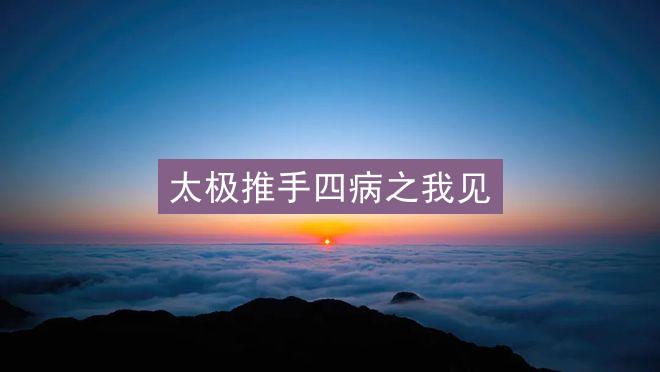 太极推手四病之我见