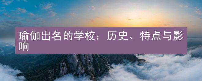 瑜伽出名的学校：历史、特点与影响